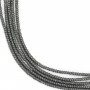 Hematite matte rondelle facet 2x3mm x 40 cm
