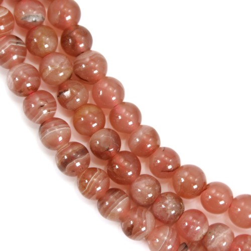 Rhodochrosite ronde 4.5-5mm x 40cm