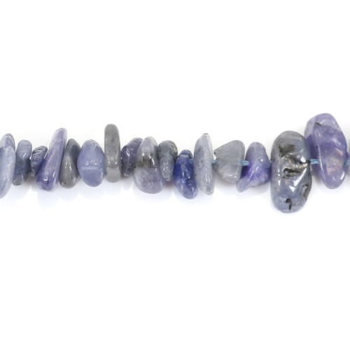 Tanzanite in the shape of chips x 41cm