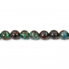 Chrysocolle rond 8mm x 40cm