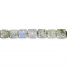Labradorite grise en forme de carré 6mm x 39cm