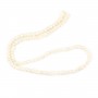 White freshwater pearl oval 3-4mm x 40 cm