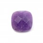 Cabochon amethyste carre facette  14mm x 1pc