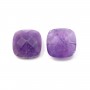 Cabochon amethyste carre facette  14mm x 1pc