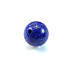 Lapis-Lazuli, semi-percé d'un côté, rond 8mm x 1pc