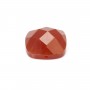 Cabochon cornaline  carre facette  14mm x 1pc