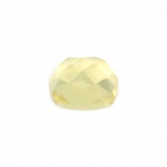 Cabochon quartz lemon carre facette 10mm x 1pc