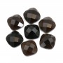 Cabochon quartz fume carre facette  14mm x 1pc