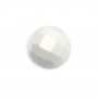 Cabochon agate blanc ronde facette 6mm x 1pc