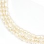 White oval freshwater pearls 7x9mm x 10pcs