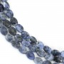 Smoky quartz faceted oval beads on thread 6x8mm x 40cm