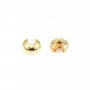 Cubre nudo perla chapado en oro 3mm x 10pcs