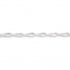 Cristal de roche carré facette 8mm x 40cm