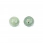 Jade nature semi-percé rond 10mm  x 2pcs