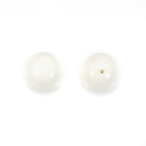 Caixa de baptismo, semi-perfurado de um lado, redondo 10mm x 2pcs