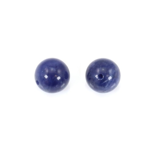 Sodalite semi-perfurado de um lado redondo 8mm x 2pcs