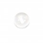 Cristal de roche semi-percé rond 8mm  x 2pcs