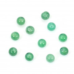 Agate verte semi-percée 4mm x 2pcs