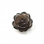 Cabochon quartez fume fleur  15mm x 1pc