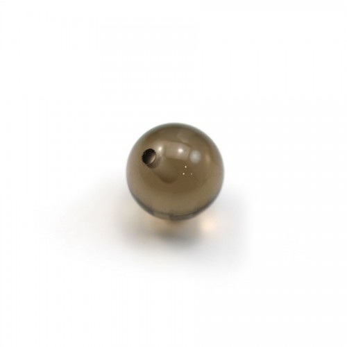 Rauchquarz halb durchbohrt auf einer Seite 6mm x 2St