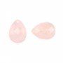 Quartz rose, en forme de goutte facetté 13 * 18mm x 1pc