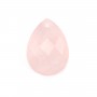 Quartz rose, en forme de goutte facetté 13 * 18mm x 1pc
