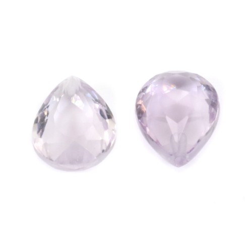 Rough stone pendant in clear amethyste x 1pc