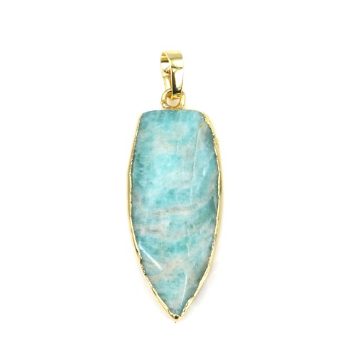 Pendentif de pierre brute en amazonite x 1pc