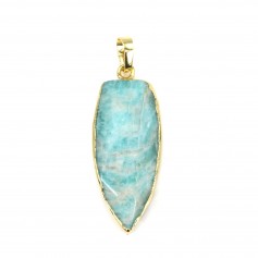 Pendentif de pierre brute en amazonite x 1pc
