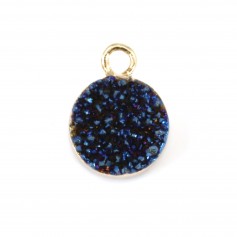 Pendentif en druzy, de différentes couleurs, de forme ronde, 8mm x 1pc