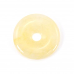 Donut  jade jaune 30mmx6mmx4.8mm
