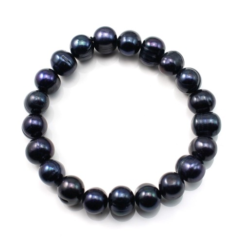 Bracelet  Perle D'eau Douce noir