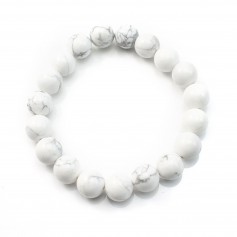 Bracelet howlite round  10mm 