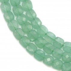 Aventurine faceted square 6mm x 40cm