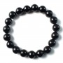 Bracelet Agate noir boule rond 10 mm 