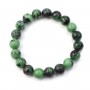 Bracelet Samara Ruby Zoisite Round Ball 10 MM