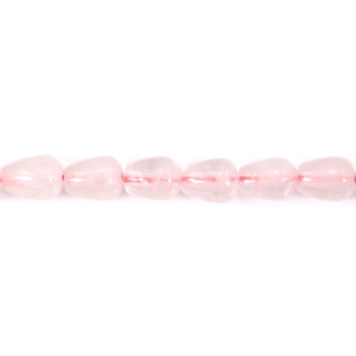 Gota de cuarzo rosa 6x8mm x 40cm