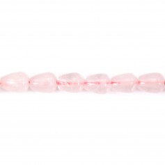 Pink quartz drop 5x8mm x 40cm