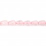 Quartz rose goutte 5x8mm x 40cm