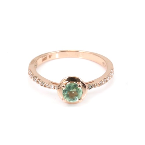 Bague tourmaline en argent 925 rhodié x 1pc