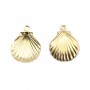 Breloque coquillage 11x11mm gold filled 14 carat x 2pcs