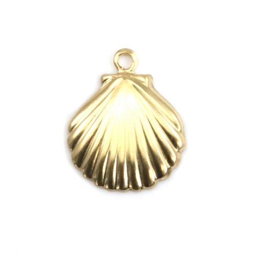 Gold filled 14k shell charm 11x11mm x 2pcs
