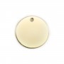 Round charm awards a medal to engrave in gold filled 11mm x 1pc