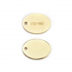 Tag oval en gold filled 14 carats 5.5x7.3mmmm x 2pcs