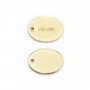 Tag oval en gold filled 14 carats 5.5x7.3mmmm x 2pcs