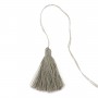 Pompon en coton gris 30mm x 1pc