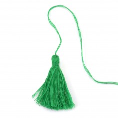 Pompon en coton vert 30mm x 1pc