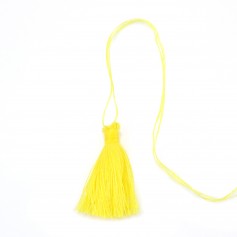 Pompon en coton jaune 30mm x 1pc