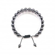 Bracelet Hematite boule rond 8mm 