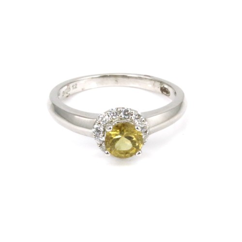 Bague tourmaline en argent 925 rhodié x 1pc